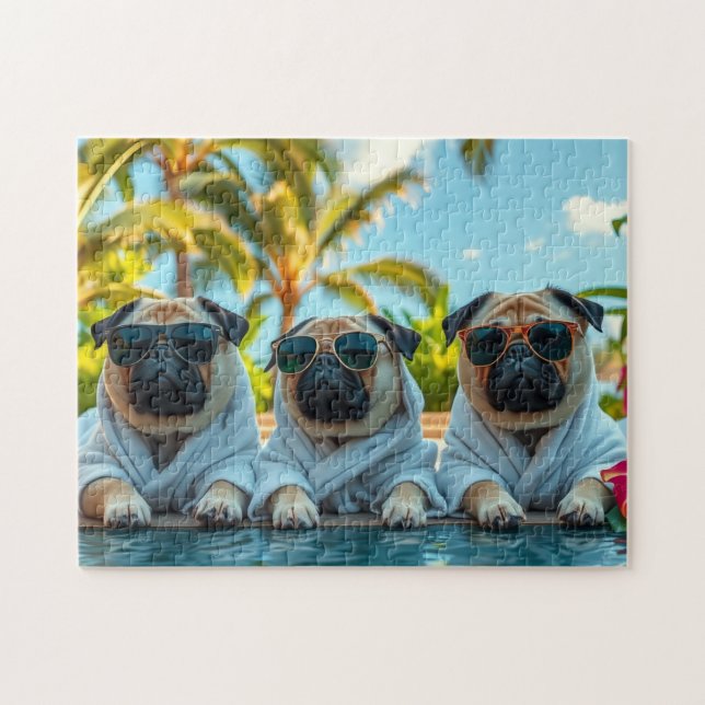 Dogs on vacation jigsaw puzzle (Horizontal)