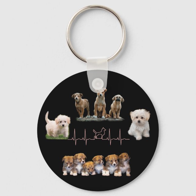 Dogs package, Funny Dogs package Keychain (Front)