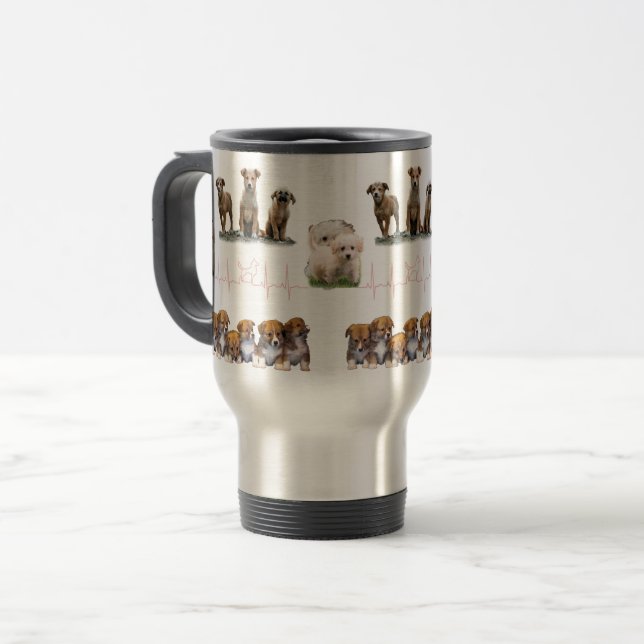 Dogs package, Funny Dogs package Travel Mug (Front Left)