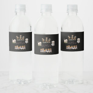 Dogs package, Funny Dogs package Water Bottle Label