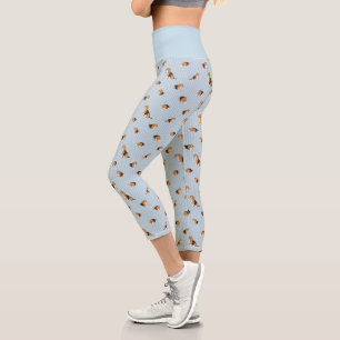 Dogs pattern capri leggings