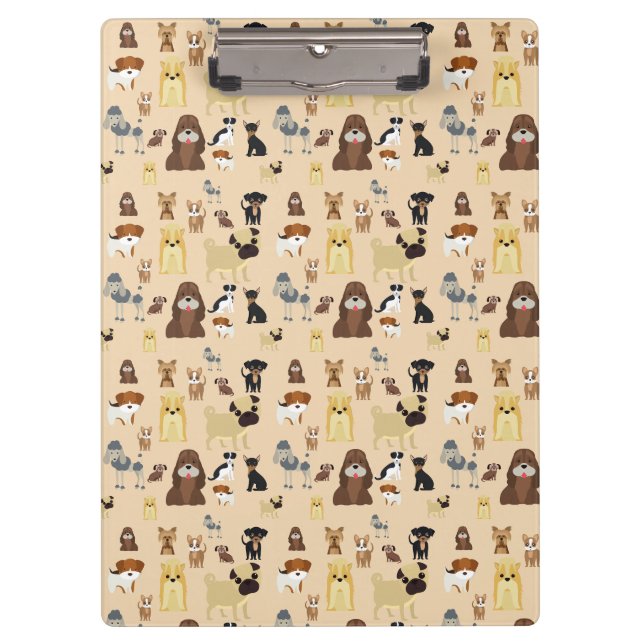 dogs pattern. clipboard (Front)