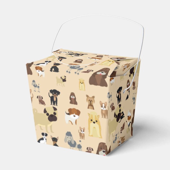 dogs pattern. favor box (Front Side)