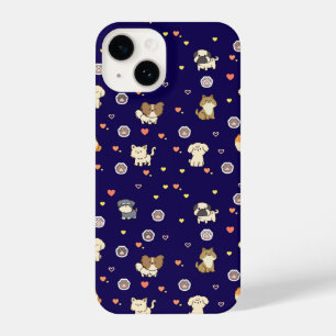 Dogs pattern iPhone 14 case