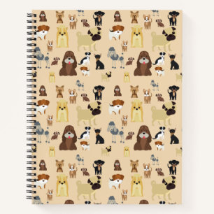dogs pattern notebook