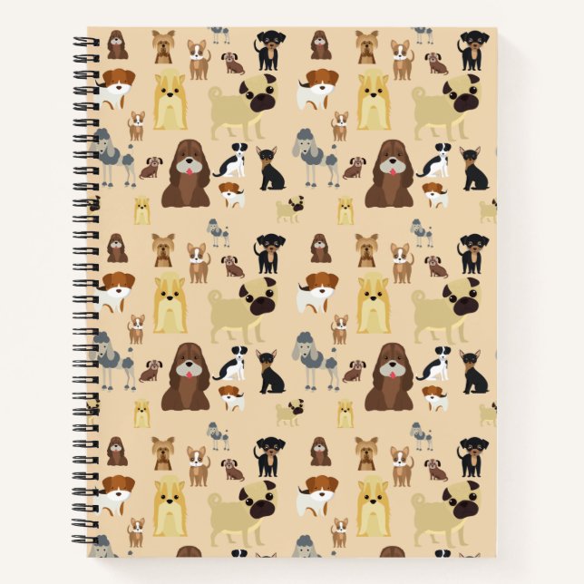 dogs pattern notebook (Front)