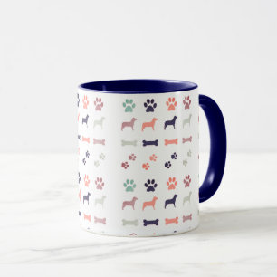 Dogs, Paw Prints and Dog Bones Coffee Mug