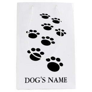 Dog's Pawprint Trail  Medium Gift Bag
