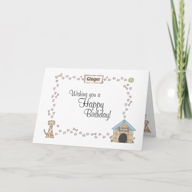 Dog's Paws Card (Front)