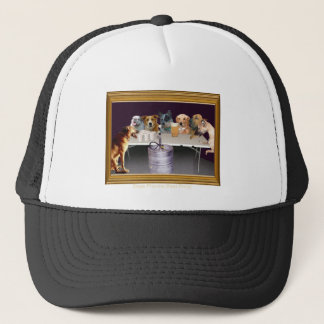 Dogs Playing Beer Pong Trucker Hat