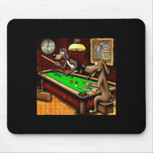 Dogs Playing Billiards  Mouse Pad