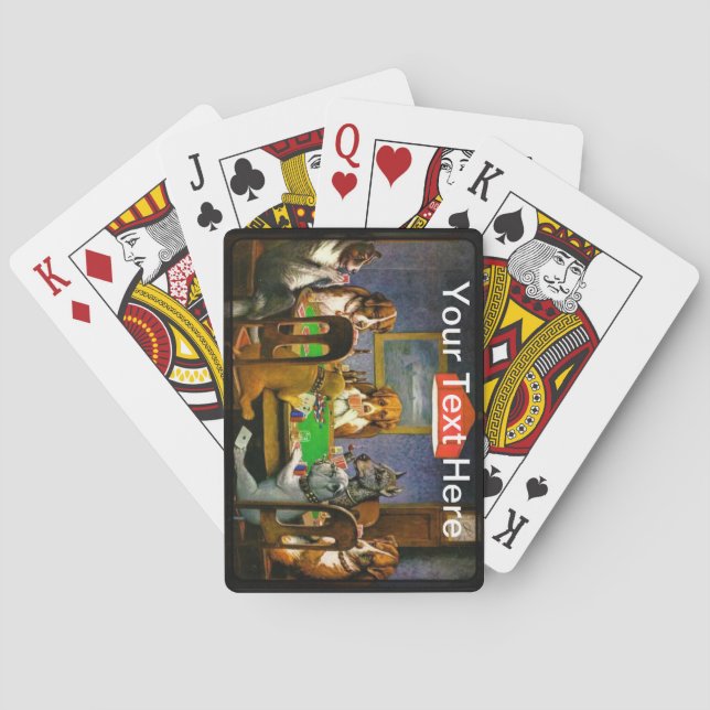 Dogs Playing Poker- A Friend In Need Custom Cards (Back)