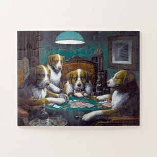 Dogs Playing Poker Cassius Marcellus Coolidge 1894 Jigsaw Puzzle