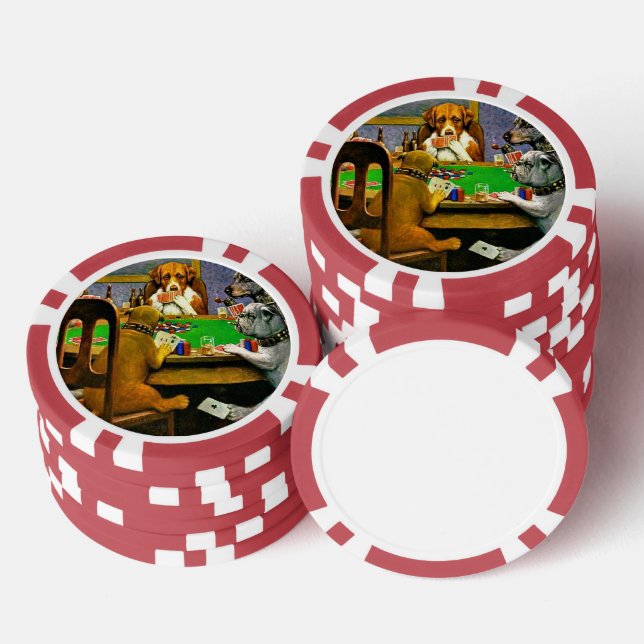 Dogs Playing Poker Chips (Stack)
