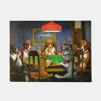 Dogs Playing Poker Doormat
