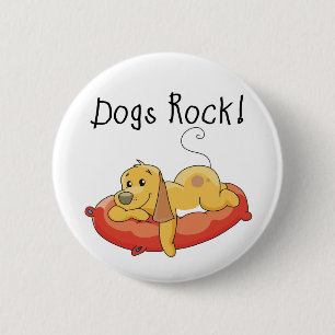Dogs Rock Tshirts and Gifts 2 Inch Round Button