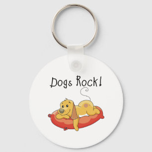 Dogs Rock Tshirts and Gifts Keychain