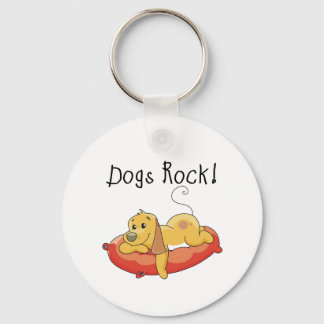Dogs Rock Tshirts and Gifts Keychain