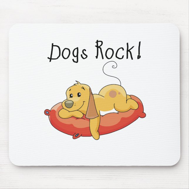 Dogs Rock Tshirts and Gifts Mouse Pad (Front)