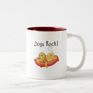 Dogs Rock Tshirts and Gifts Two-Tone Coffee Mug