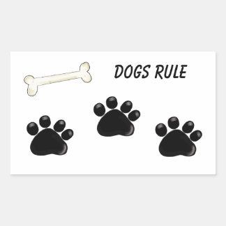 Dogs Rule - Paw Prints Sticker