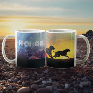 Dogs Running Free - Personalized Coffee Mug