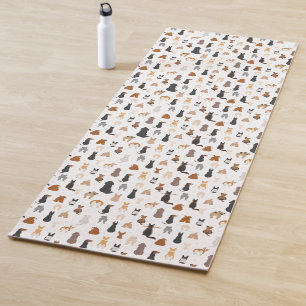 Dogs sit backwards. Dogs yoga pose Mat