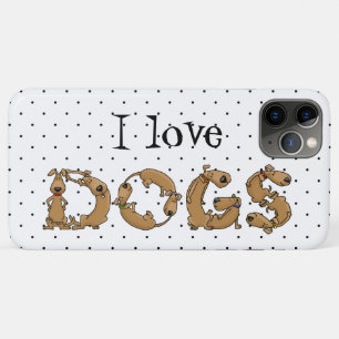 DOGS Spelled in Cute Funny Dog Letters iPhone 11 Pro Max Case