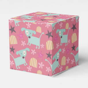 Dogs, Stars, and Flowers Favor Box