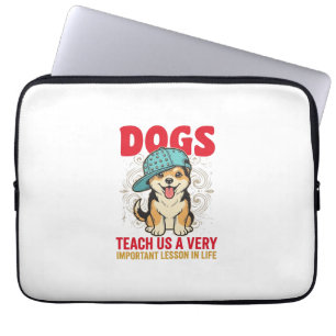 Dogs Teach Us a Very Important Lesson Vintage Desi Laptop Sleeve