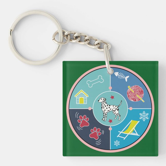 dog's things keychain (Front)