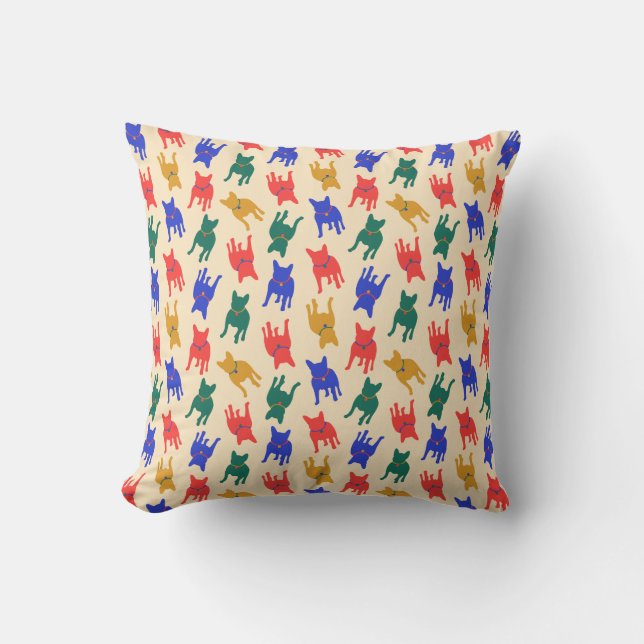 Dogs Throw Pillow (Front)