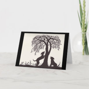 DOgs Tree a Bird Card