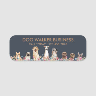 Dogs Walker Trainer Pet Coach Groomer Grooming Name Tag