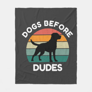 Dogs Welcome, People Tolerated - Funny Dog Lover Fleece Blanket