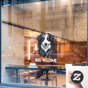 Dogs Welcome Window Cling