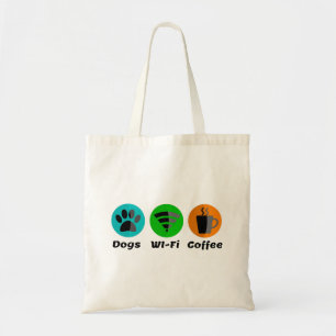 Dogs Wi-Fi And Coffee Tote Bag
