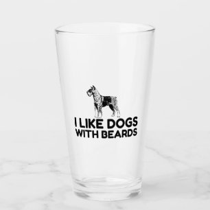 DOGS WITH BEARDS Schnauzer Glass