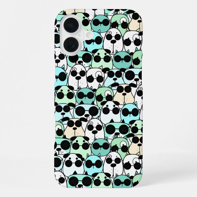 Dogs with Sunglasses iPhone Case (Back)