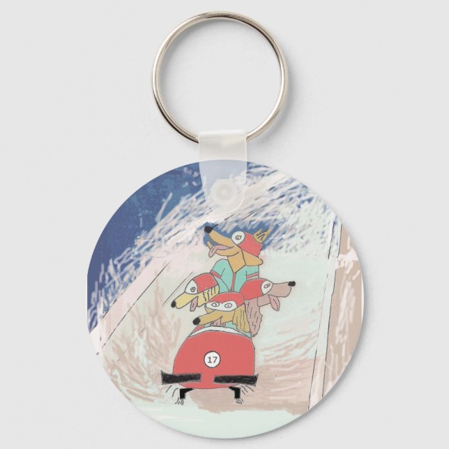 Dogsled! Keychain (Front)