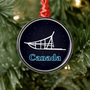 Dogsled Metal Ornament
