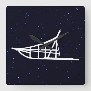 Dogsled Square Wall Clock