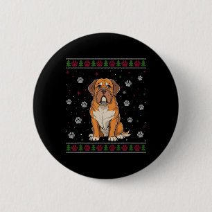 Dogue De Bordeaux Christmas Sweater Xmas Pet Dog L 2 Inch Round Button