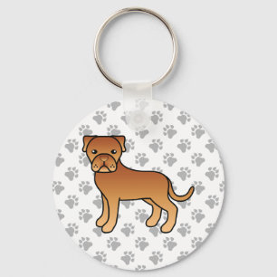Dogue De Bordeaux Cute Cartoon Dog Keychain