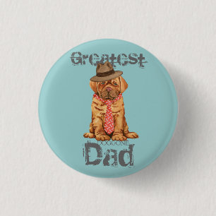 Dogue de Bordeaux Dad 1 Inch Round Button
