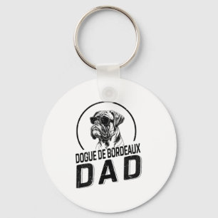 Dogue De Bordeaux Dad Dog Owner For Men Funny Dog Keychain
