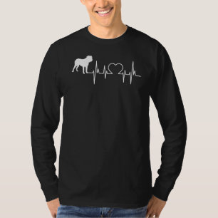 Dogue De Bordeaux Dog Heartbeat T-Shirt