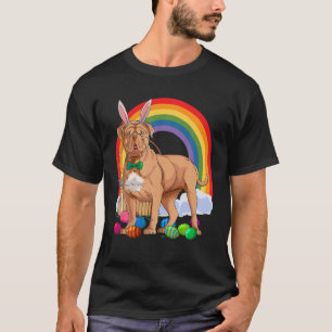 Dogue De Bordeaux Easter Eggs Bunny T-Shirt