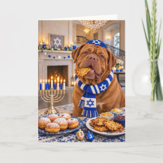 Dogue de Bordeaux Hanukkah Card