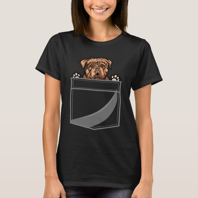 Dogue de Bordeaux In A Pocket T-Shirt (Front)